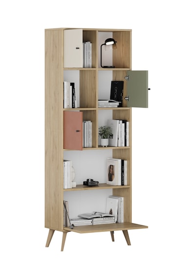 Terra Genç Odası 4 Kapaklı Kitaplık - Florida Meşe/karışık Renk 67x181x30 Cm Karışık Terra Genç Odası 4 Kapaklı Kitaplık - Florida Meşe/karışık Renk 67x181x30 Cm Karışık