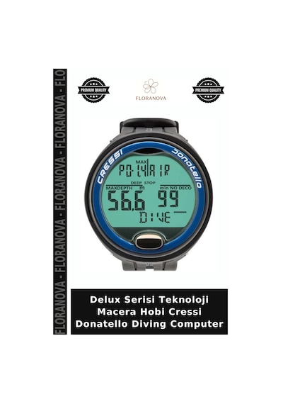 Delux Serisi Teknoloji Macera Hobi Cressi Donatello Diving Computer Black - Yellow