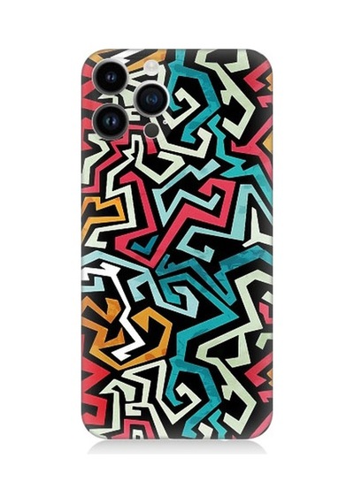 Apple Uyumlu iPhone 13 Pro Max Pop Art Grafiti Grunge Desenli Silikon Kılıf