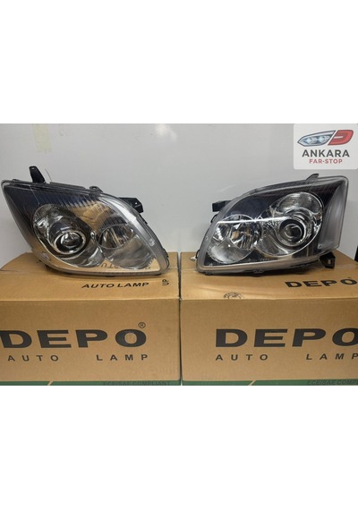 Toyota Avensis 2003 - 2005 Far Lambası Sağ-sol Takım Sağ - Sol Takım - 2 Far - Depo Marka