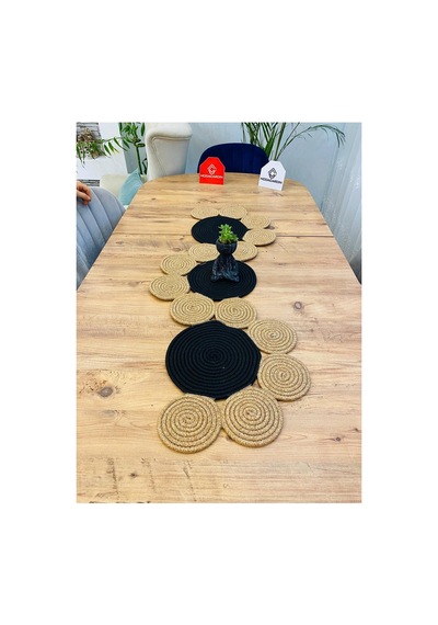 Jüt, Hasır, Dekoratif Masa Örtüsü,papatya Model Runner 30x100 Cm, Sehpa Örtüsü, Bohem Tarzı Siyah Hasır Siyah Hasır Jüt, Hasır, Dekoratif Masa Örtüsü,papatya Model Runner 30x100 Cm, Sehpa Örtüsü, Bohem Tarzı Siyah Hasır Siyah Hasır
