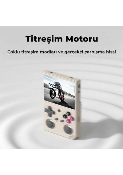 G350 Gri Retro El Oyun Konsolu 64 Gb - 3.5 İnç Ips Ekran Rk3326 İşlemci 3200 Mah Batarya Psp, Ps1, Nds Destekli