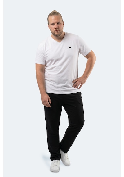 Slazenger Rıvaldo Jmb Erkek Büyük Beden Beyaz Tişört