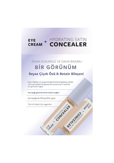 Pastel Eye Cream + Hydrating Satin Concealer 63 Milkshake
