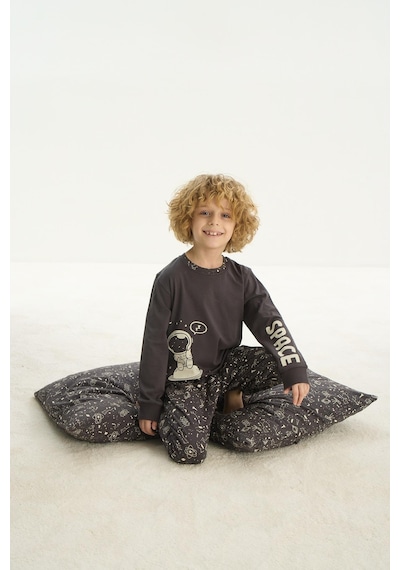 Sevim Erkek Çocuk Uzun Kol Antrasitl Pijama Takım C6t1n7o8 001