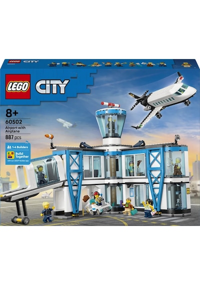 LEGO® City Havaalanı ve Uçak 60502 - 6 Yaş ve Üzeri Çocuklar İçin Yaratıcı Oyuncak Yapım Seti (887 Parça)