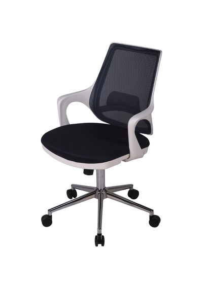 Ofisbazaar Buya Beyaz Fileli Çalışma Koltuğu Ergonomik Şef Ve Toplantı Koltuğu Siyah Fileli Siyah