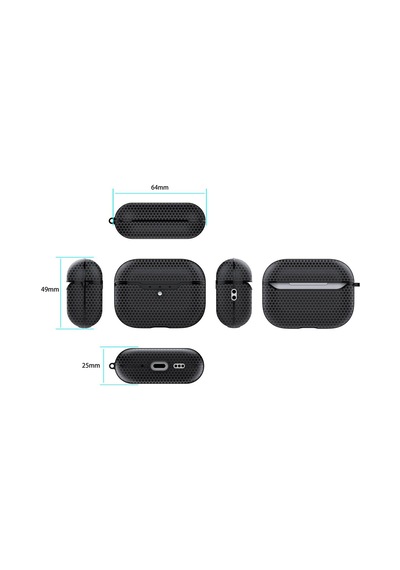 Apple Uyumlu AirPods Pro 2 Zore Airbag 31 Bal Peteği Tasarımlı Kılıf 001