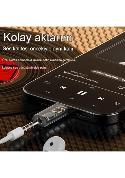 Ayrex Type C To 3.5mm Dac Kulaklık Dönüştürücü İphone 15 Ve Type C Telefon İle Uyumlu Çevirici Otgax