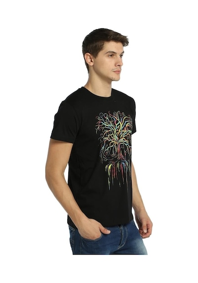 Bant Giyim - Wish Tree Siyah Erkek T-Shirt Tişört