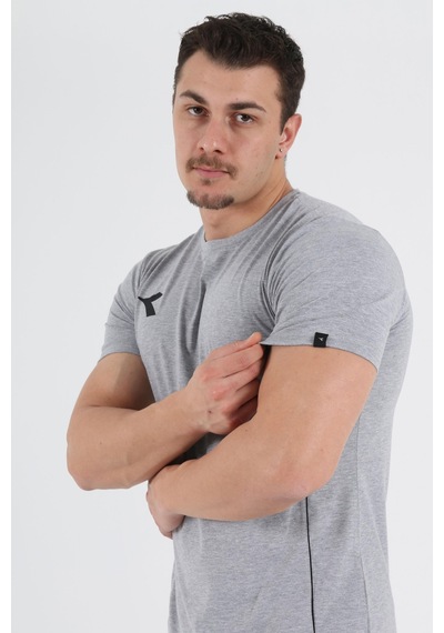 Diadora Satürn Antrenman T-Shirt Gri Melanj