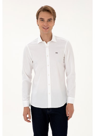 U.s. Polo Assn. Erkek Beyaz Gömlek Basic 50307673-vr013 Beyaz