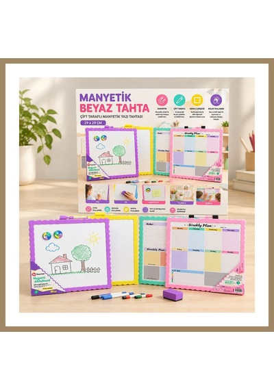 Bezos Manyetik Yazı Tahtası 22 Çok Renkli