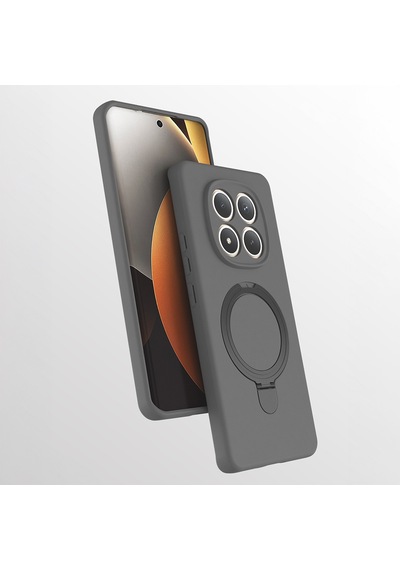 Xiaomi Redmi Note 15 5g Kılıf 360 Derece Döner Standlı Magsafe Kamera Lens Korumalı Silikon Cherena Lacivert