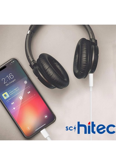 Schitec Type-c To 3.5mm Aux Ses Kablosu Dönüştürücü Beyaz Ax806