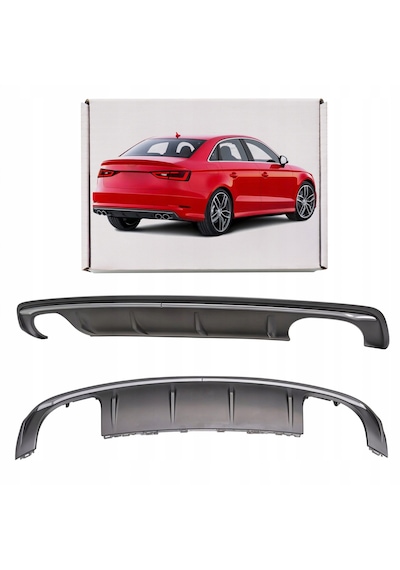 Audi A3 2012-2016 8v Sedan Plastik Gri S3 Arka Difüzör