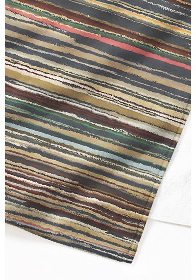 Çizgili Bohem Etnik Plaj Havlusu - Modern Akdeniz Stil Antrasit Bej Hızlı Kuruyan Mikrofiber Havlu Donuk Armut