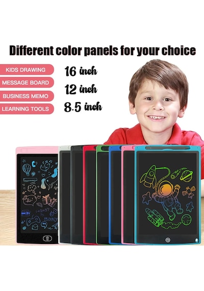 16/12 İnç Renkli Çizim Tableti Yazma Pedi Lcd Yazma Tableti Doodle Kurulu 8.5 Red Kırmızı