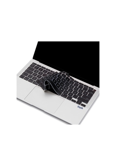 Apple Uyumlu MacBook Air 13Inc Klavye Koruyucu A2179 A2337 İngilizce Türkçe Siyah