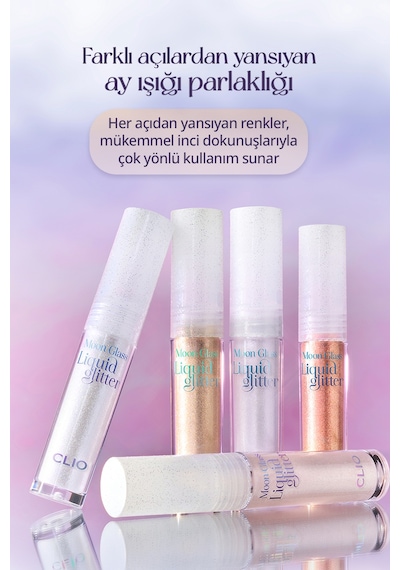 Clio Moon Glass Liquid Glitter Sweet Cloud 02 Moon Flare