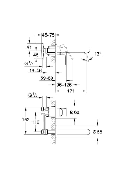 Grohe Bauedge İki Delikli  Lavabo Bataryası 20474000
