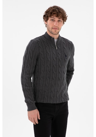 U.s. Polo Assn. Erkek Antrasit Melanj Kazak /triko 50297020-vr081 Antrasit Melanj