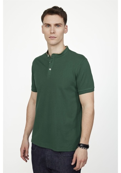 Tudors Erkek Slim Fit Dar Kesim Düz Pike Yeşil Hakim Yaka Tişört-27219-Yesıl Yeşil Tudors Erkek Slim Fit Dar Kesim Düz Pike Yeşil Hakim Yaka Tişört-27219-Yesıl Yeşil