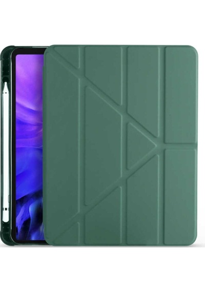 Apple  Uyumlu iPad Air 10.9 2020 Kılıf Premium Standlı Katlanabilir Kalemlikli Trifolding