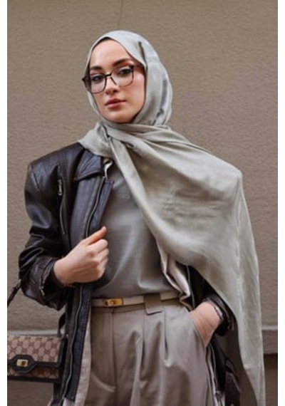 Imannoor Altıgen Baklava Gri Ramy Jakar Şal 70x200 Gri