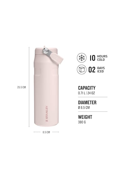Stanley The Iceflow Flip Straw Pipetli Termos 0.70 L Siyah