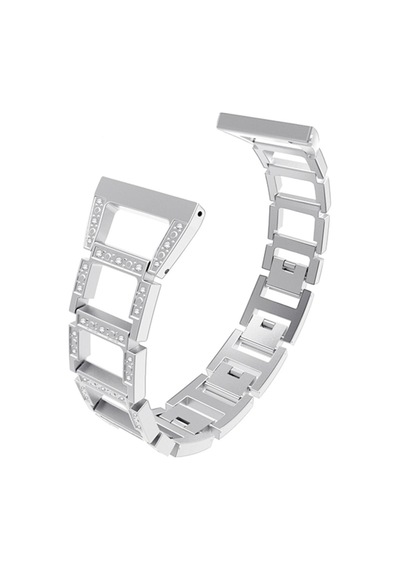 Fitbit Versa Metal Diamond Işlemeli Akıllı Saat Kayış Kordon (213884854)