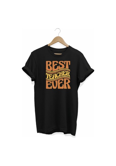Novalisse 24 Kasım Öğretmenler Günü Hediye Baskılı Oversize Bisiklet Yaka T-shirt - Siyah Çoklu Renk