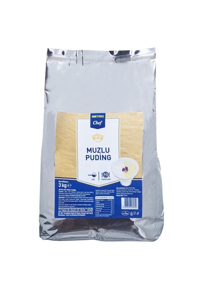 Metro Chef Muzlu Puding 3 Kg - Profesyonel Mutfaklar İçin Pratik Toz Karışım 2'li Ekonomik Pake Tarı