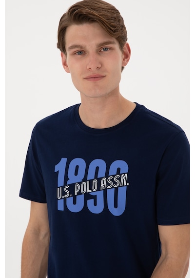 U.S. Polo Assn. Erkek Regular Fit Bisiklet Yaka Lacivert Tişört 50306922-VR033