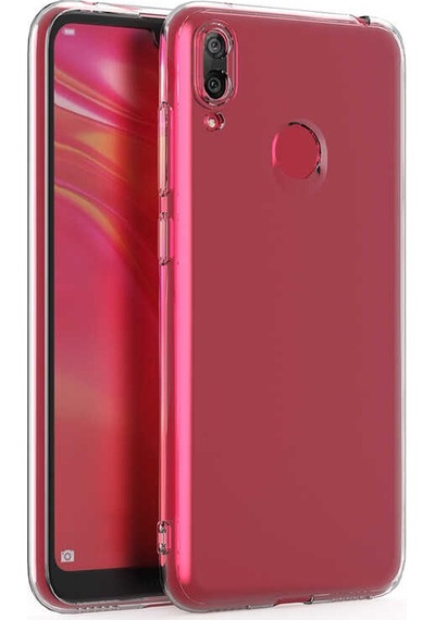 Huawei Y7 Prime 2019 Kılıf Tchs Kamera Korumalı Süper Silikon Kapak - Renksiz Renksiz
