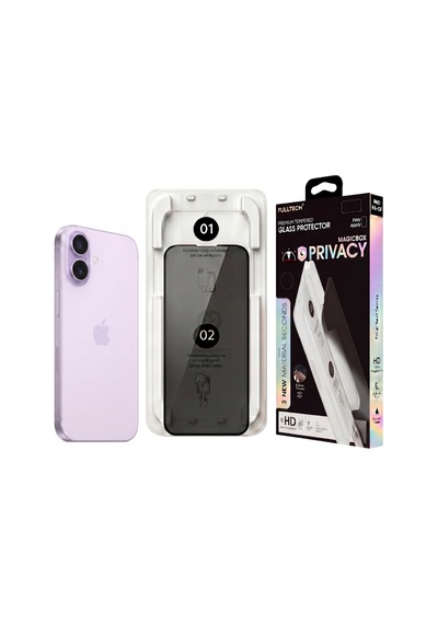 Fulltech Magicbox iPhone Uyumlu 17 / 16 Pro Premium Tempered Glass Aparatlı Ekran Koruyucu - Privacy Fulltech Magicbox iPhone Uyumlu 17 / 16 Pro Premium Tempered Glass Aparatlı Ekran Koruyucu - Privacy