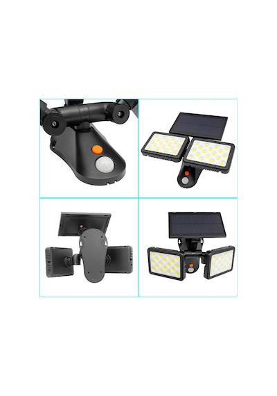 POWERMASTER W770B SENSÖRLÜ 36 COB LEDLİ SOLAR AYDINLATMALI DUVAR