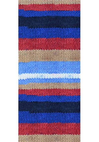Tedar 5 Adet Vega Stripe Premium Akrilik El Örgü İpi Yünü No: 82411 Najmaddin (No:1) 8.5Cm X 10.5 Cm