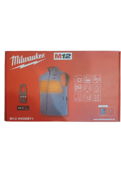 Milwaukee M12 Hvgrey 1-0 L Isıtmalı Yelek Gri 4932480102 Açık Gri
