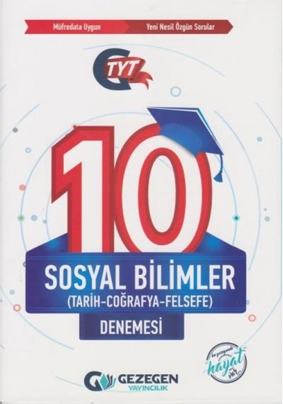 Gezegen Yayınları Tyt Sosyal Bilimler Tarih -Coğ-Felsefe 10' Lu