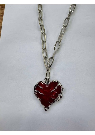 Kalp Muhafızı Figürlü Unisex Kolye Kırmızı - 60 Cm - Sembolik Koruma Ve Sevgi Temalı Aksesuar Çok renkli