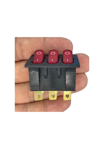 Ic-135 Üçlü Işıklı Anahtar 220v On-off 9p