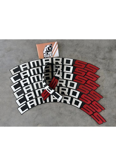 Camaro Ss Motorsiklet Ve Otomobil Araç Lastik Yazısı 3.5 Cm 8 Adet Yapıştırıcı Arma Sticker
