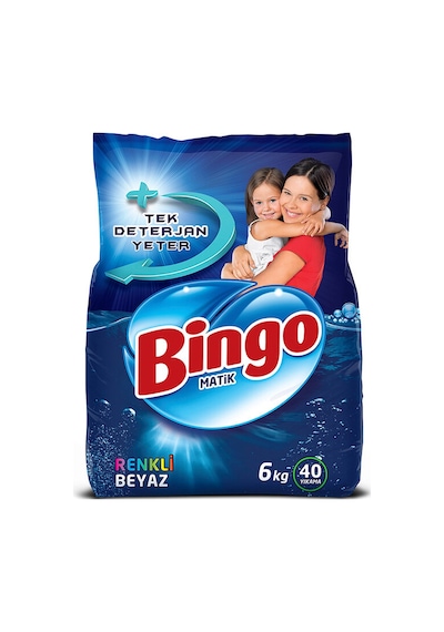 3 Adet Bingo Çamaşır Deterjanı 6 Kg Beyaz + Renkli