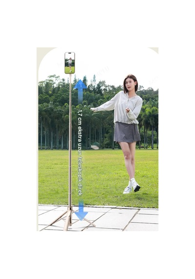 Wearfitpro Otomatik Açılır Manyetik Telefon Tripodu Uzaktan Kumandalı Selfie Çubuğu Cep Telefonu Tutucu Standı