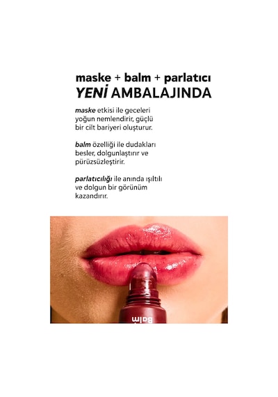 Cream Co. Onarıcı Besleyici Nemlendirici Dudak Bakımı 3in1 Lip Balm Black Cherry