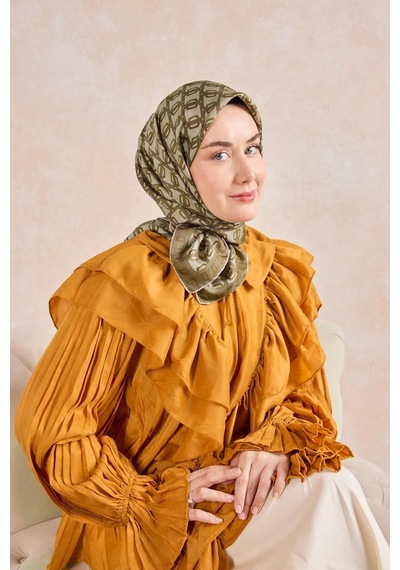 Silk Home Twill İpek Eşarp - 11521-02 Küf Yeşili