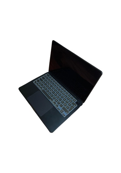 Apple Uyumlu MacBook Klavye Koruyucu Eski Türkçe F Dizilim Daktilo Tip Silikon Kapak Siyah