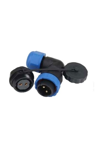 Powermaster Sd20 Su Geçirmez 2 Pin 20 Mm Yuvarlak Konnektör (90° Dirsek)