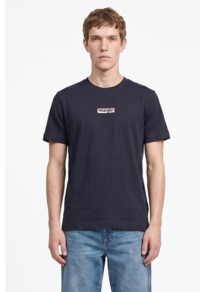 Wrangler Mid Logo Erkek T-shirt Navy